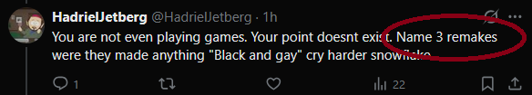 HadrielJetberg's tweet photo. @wangfist @IGN you clearly havent played any of the games you named. have a nice day talking bum. go outside, find a girlfriend. https://t.co/5LF2RMZNBZ