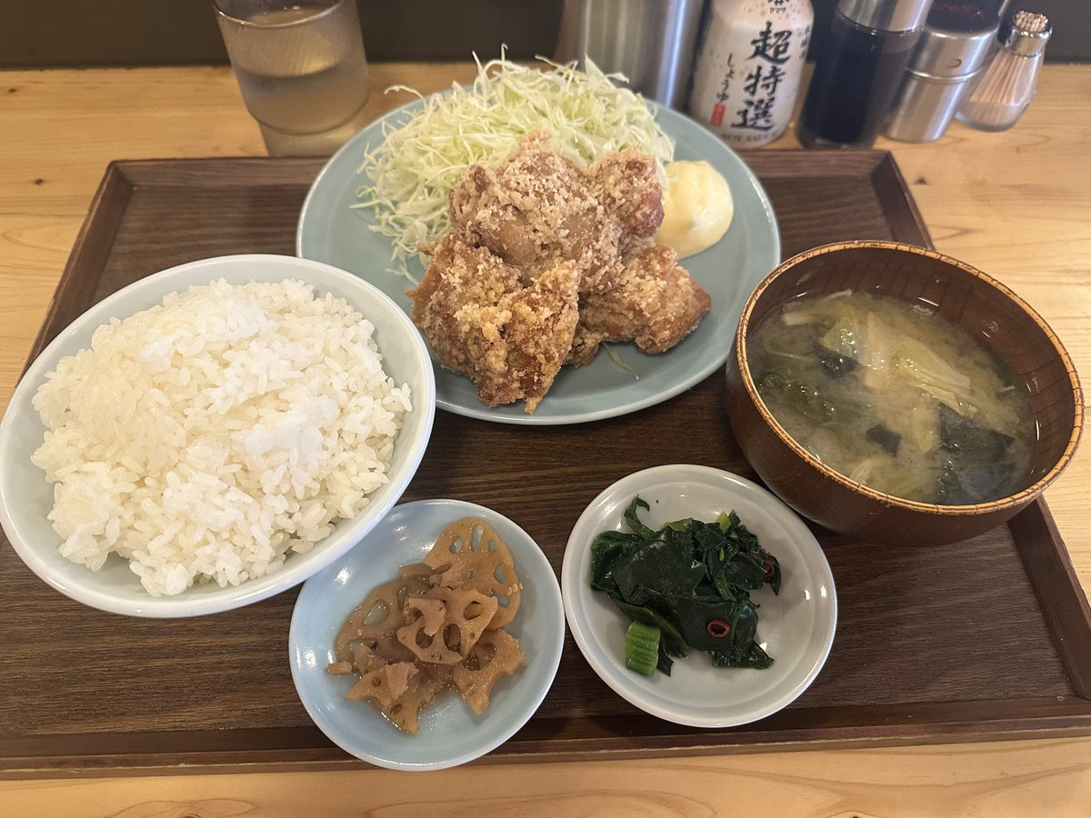 NNagi248's tweet photo. 唐揚げ定食（830円… https://t.co/B9kK6hN6hE