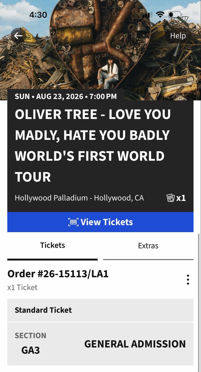 HotDogShowers's tweet photo. Today is a bummer. I was set to catch Oliver Tree at the Palladium when his tour rolled thru this August. That’s not happening now. 

I’ve long been well aware of the sands slipping through the hourglass but knowing doesn’t make things like this any easier. 

RIP Alien Boy 👽 https://t.co/pl7sHUS9xY