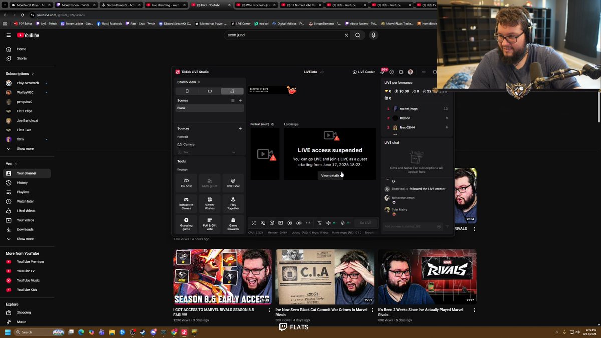 Flats_OW's tweet photo. I think streaming on tiktok might be over for me, this platform is so ass to use its always some BS

I was streaming 60 Seconds and yelling at Timmy the NPC and got banned for bullying LOL. TikTok is a great tool for discoverability but good lord its so ass to stream on https://t.co/xCPPtrXjuu