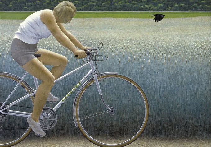 tomfishpaw's tweet photo. #AlexColville
Cyclist and Crow, (1981) https://t.co/fxsjezan79