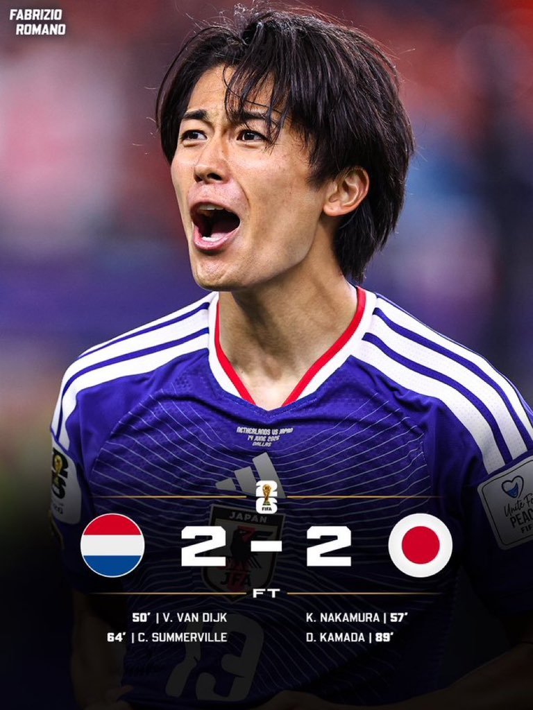 camuscleansheet's tweet photo. Belanda menang possession, menang peluang, menang duel udara. 
Jepang menang di satu-satunya tempat yang beneran membuahkan hasil: di dalam kotak penalti.

Skornya 2-2. Dan ini bukan soal dominasi, tapi soal siapa yang lebih efisien.

Camus ulas sedikit match ini! 🇳🇱🇯🇵 https://t.co/94hCsud4X5