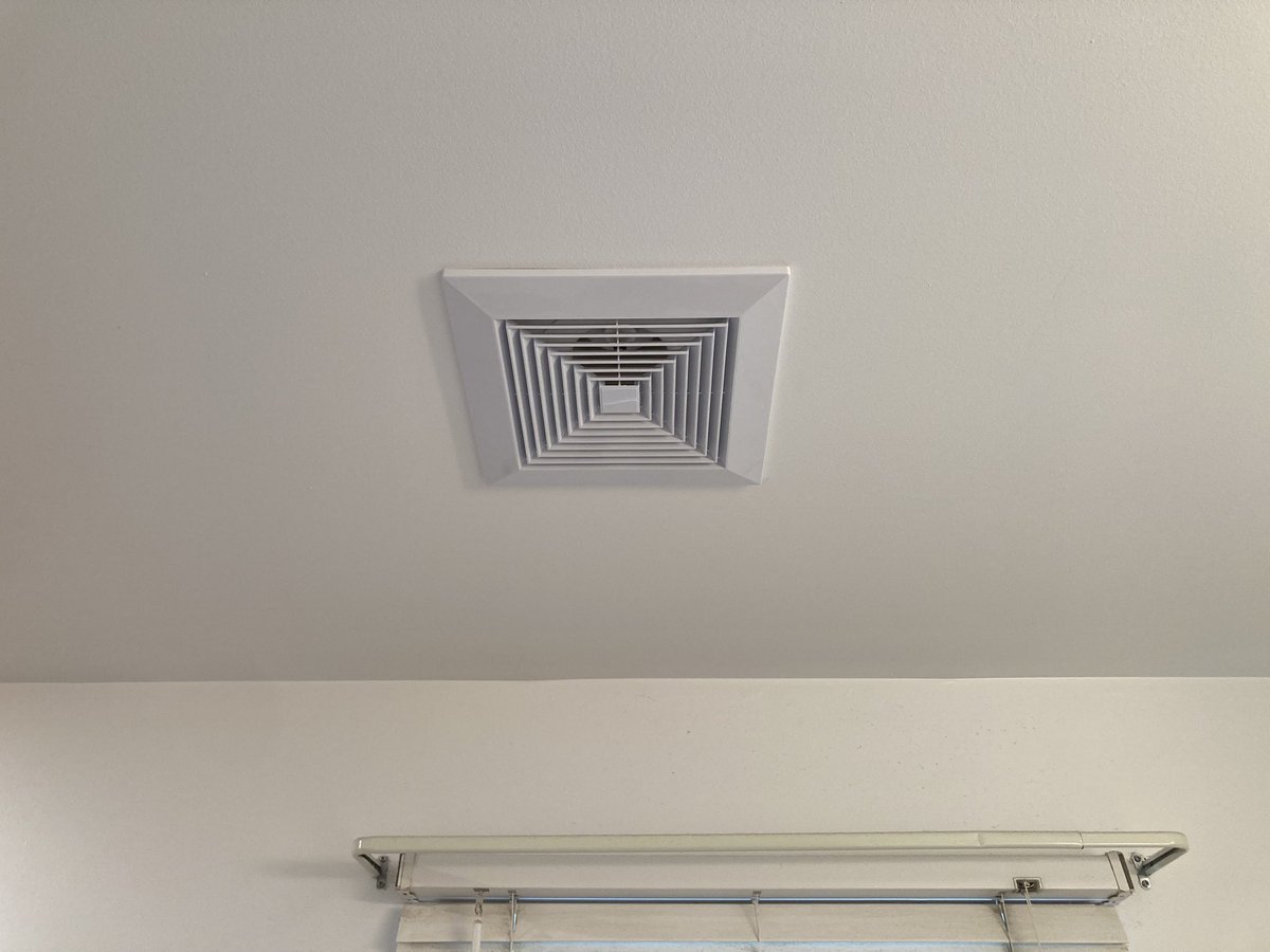 HughesCurrent's tweet photo. Terrific installation of (2) 110 CFM exhaust fans and #14-2 awg wiring, with new switches in two bathrooms with 4 inch ducting and exhaust vent in Birdsboro, PA 19508.

https://t.co/ddbbBuI3hk
Toll Free - 1-(800) 484-7420
Text / Call - (610) 927-7314
HughesElectricalPA@gmail.com https://t.co/rlUcFnJQpM