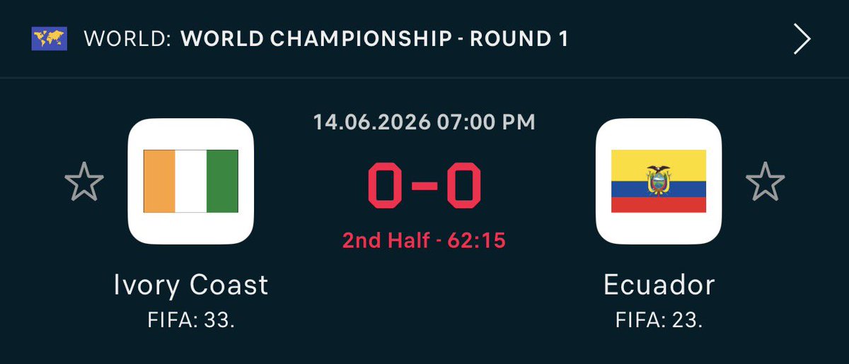 Thachooqa's tweet photo. If there’ll be a winner 🏆 in this #fifa World Cup game between Ivory coast and Ecuador, then it has to be the guys in orange 🍊 

I won’t be surprised if Dey don’t bcos they haven’t utilized the chances they’ve created so far. https://t.co/8ht11d6Ffj