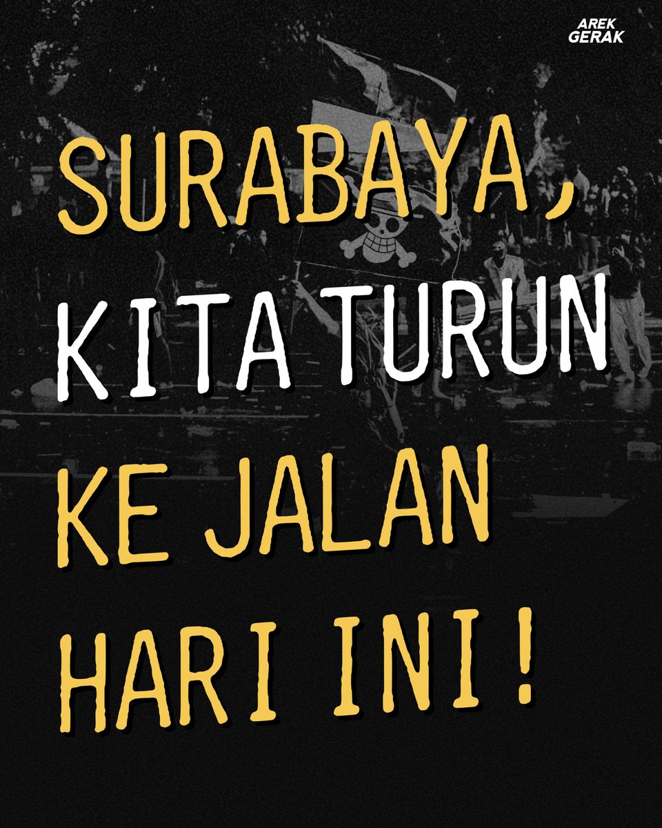 arekgerak's tweet photo. SURABAYA, KITA TURUN KE JALAN HARI INI!!

Senin, 15 Juni 2026 / 15.00
Grahadi

#reformati #reformatiIndonesia 
#arekgerak https://t.co/H8IhpvVs5I