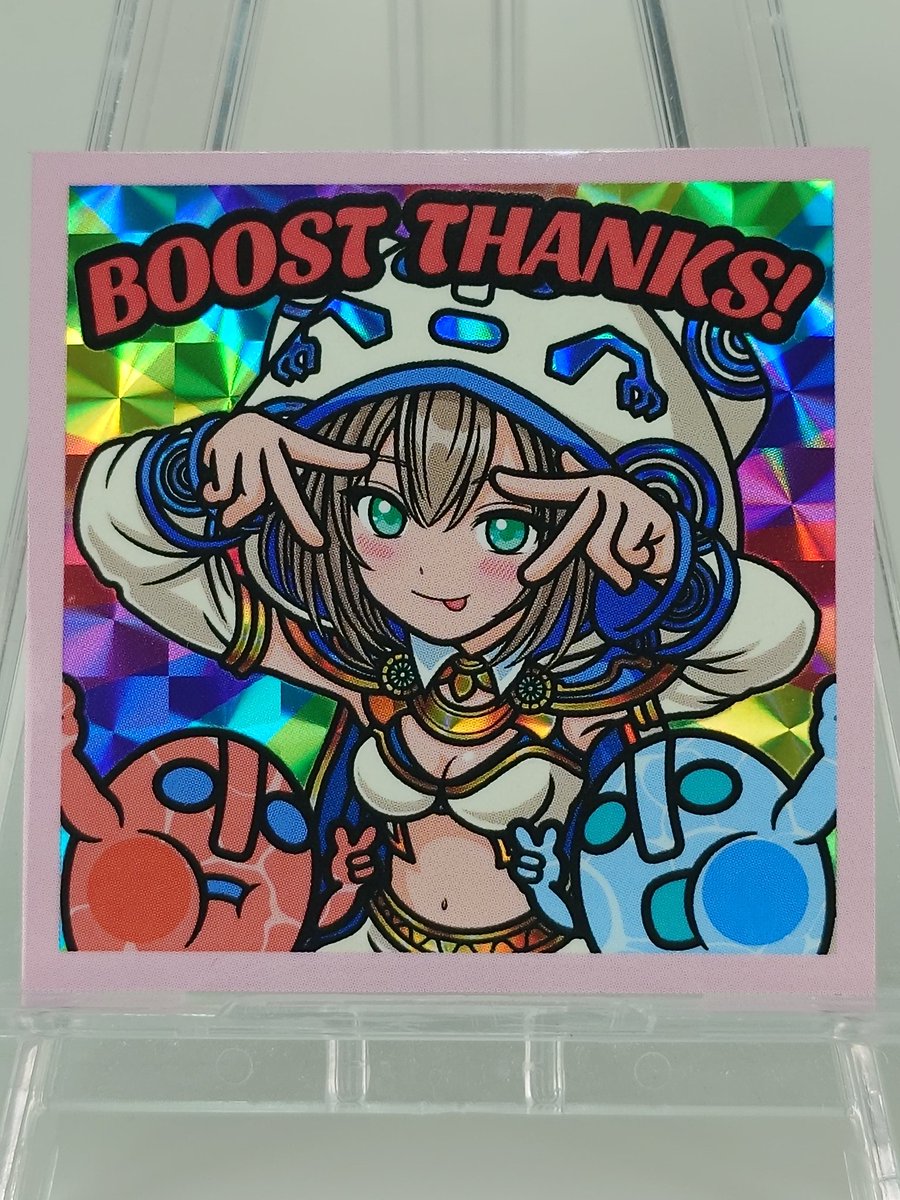 Refillman1985's tweet photo. 王を冠するものたち👑
BOOSTシールを作成しました✨
こちらも、いつものプリズム仕様と光沢加工仕様の2種類です😊
プリズム仕様の鮮やかな色合いも魅力ですが、光沢加工仕様の凹凸感もお気に入りです🤩
第14弾販売時より、BOOST返礼としてお付けする予定です🌈✨
#王を冠するものたち https://t.co/dgy0fAd5UA