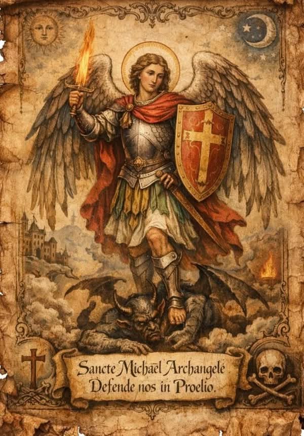Mothermary0012's tweet photo. Saint Michael the Archangel defend us in battle.. https://t.co/WlJOqq7UkG