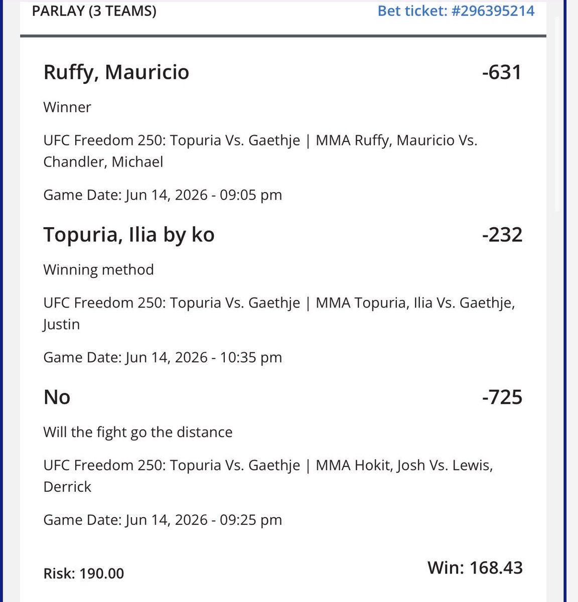 DemonProps67's tweet photo. MY FAVORITE PICKS FOR TONIGHT‼️ ABOUT -100 ODDS 🔨🔨🔨 #UFCFREEDOM250 https://t.co/E4p2LufQ0f