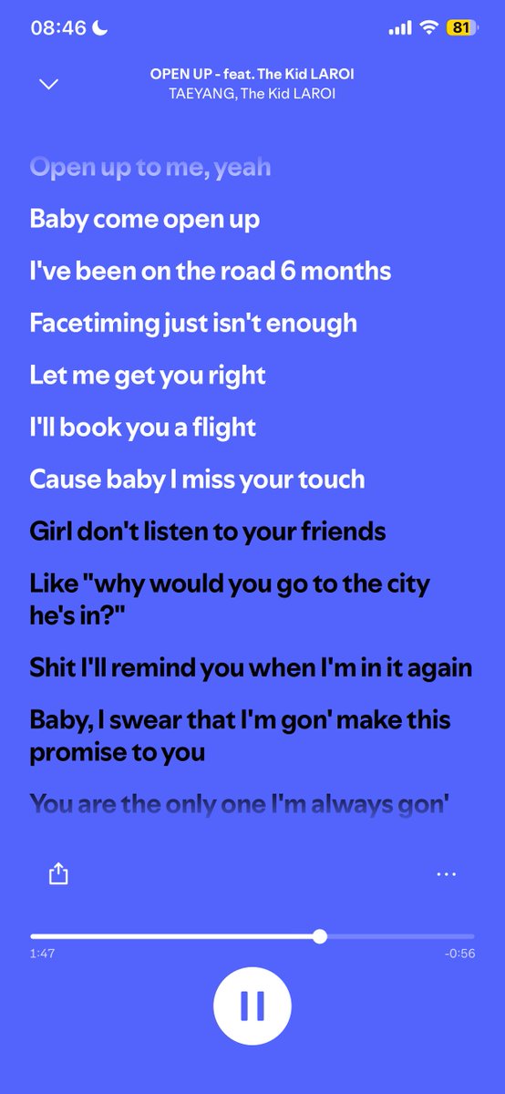 __zvtterxxtt__'s tweet photo. #OPENUP by #TAEYANG ft #THEKIDLAROI IS A SEG 😭😭😭😭
He really is good at baby making 😭! Plus Love Love Like This 😅😭! #TAEYANG’s album can make us pregnant 😭😭😭 @jailbang_ u think too right? https://t.co/9cVEonmSz4