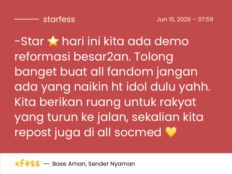 Starfess || CEK PINNED UNTUK KIRIM MENFESS tweet media