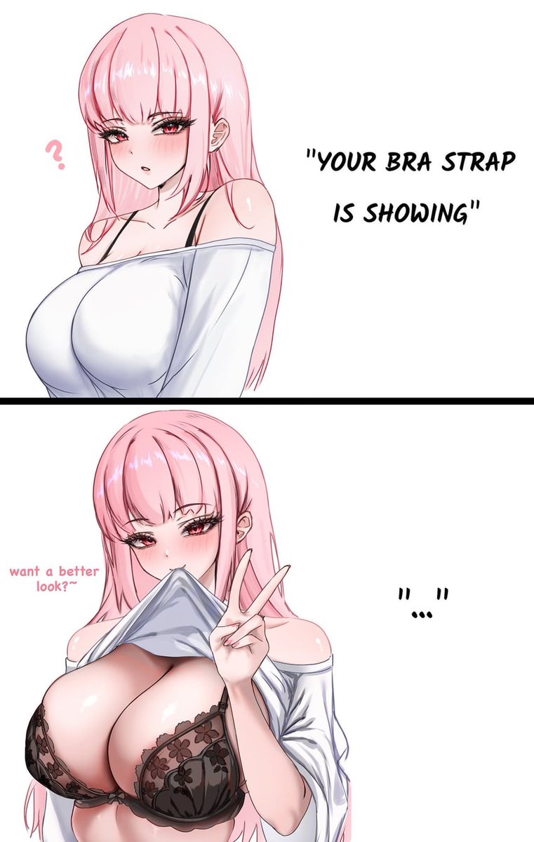 Scythe_master23's tweet photo. W-what? M-my bra strap is actually showing?
My, my, that's definitely a shame, isn't it?
Let me fix tha-

*Little did [Reader] know that it was all planned by him for this #SeductiveSunday!

Well, what are you staring at~? Need his reaction? Just 🩷 the post~♡

🔄 appreciated~* https://t.co/KpRrTiverm