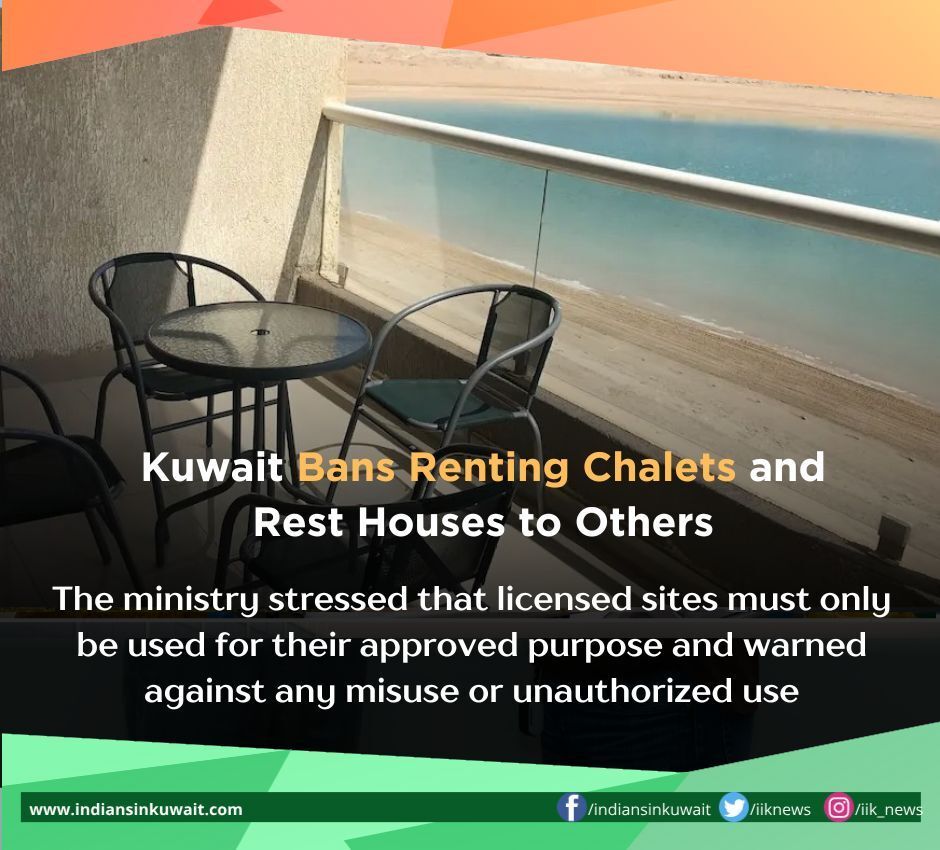 IIKNews's tweet photo. Kuwait Warns Against Renting Chalets and Rest Houses to Others......

Read more at: https://t.co/JF5jlaXiYe

Ministry stressed that licensed sites must only be used for the purposes for which they were granted and warned against any form of misuse or unauthorized exploitation. https://t.co/Cq9qepg6dO