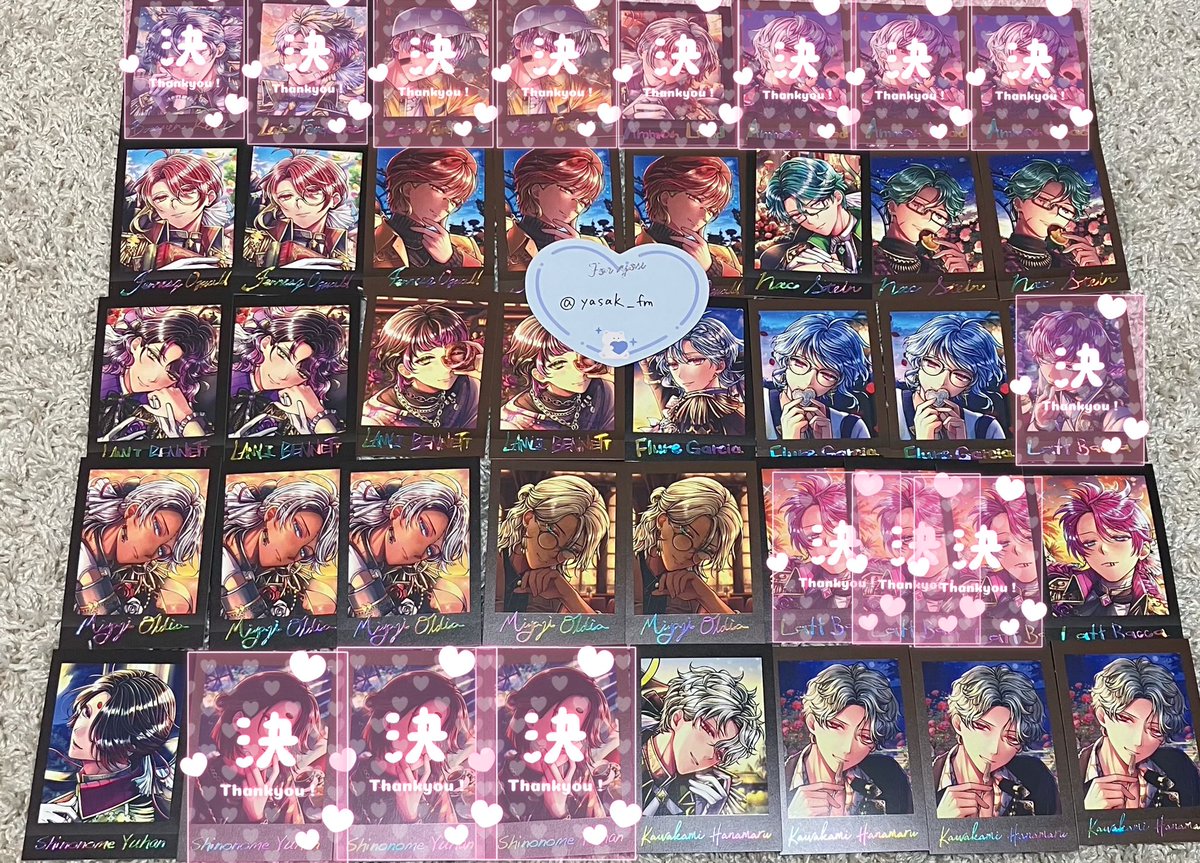 yasak_fm's tweet photo. 【交換】
悪魔執事と黒い猫 あくねこ ぱしゃこれ
Premium プレミアム vol.3 ぱしゃプレ

讓⇒フェネス、ナック、ラムリ、フルーレ
ミヤジ、ラト、ハナマル、ユーハン
(Nのみ)

求⇒ルカス(黒枠優先)

纏めて交換優先します

郵送希望
検索からもお気軽にお声掛けください https://t.co/arTbGvjtJV