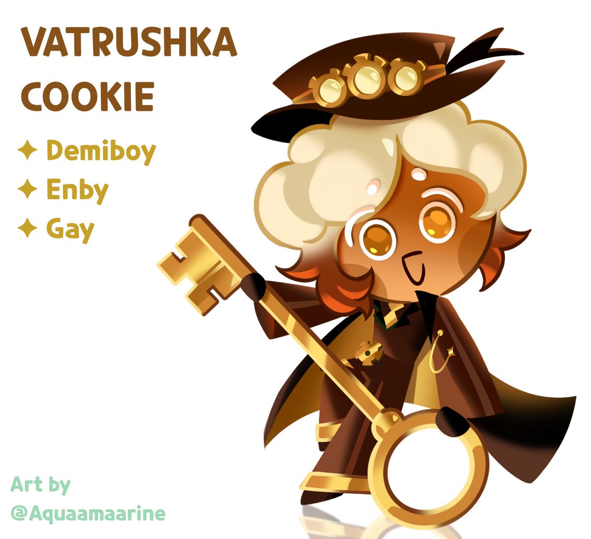 Aquaamaarine's tweet photo. Drawing Queer Artists’ queer cookie OCs for #Pridemonth

Part 4: Vatrushka Coookie by @gloryofnelly!

He’s adorable i love the steampunk theme on him too!!
#CookieRunOC https://t.co/v0PtdMzfLg