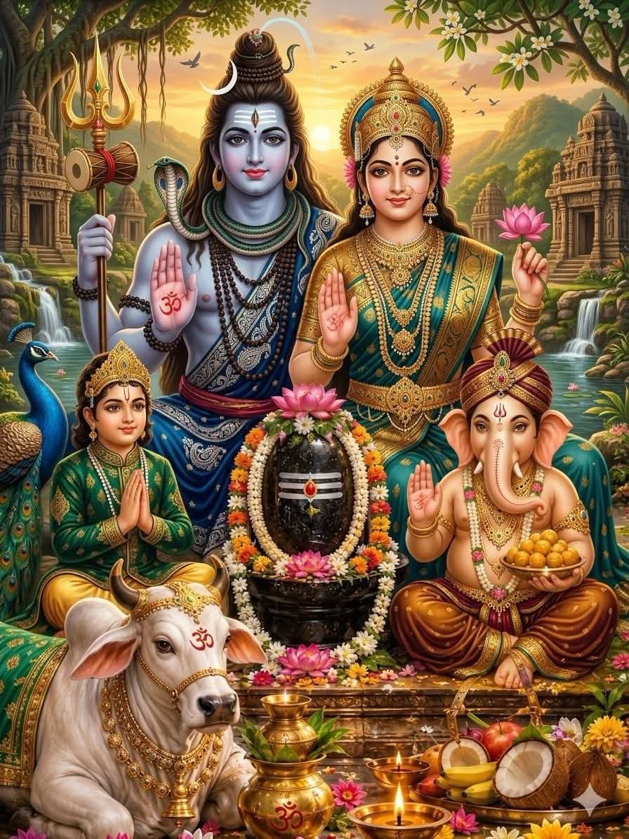 Tusharsharma614's tweet photo. @anjalidwivediup 🔥🪔🐍#ॐ_श्री_गौरी_शंकराय_नमः🐍🪔🔥

भगवान भोलेनाथ और माता पार्वती सहित शिव परिवार  के  प्रातः कालीन दिव्य अलौकिक दर्शन❣️

⚘️ सोमवती अमावस्या की हार्दिक शुभकामनाएं⚘️

    🔴🌿⛳#ॐ_नमः_शिवाय ⛳🌿🔴
   🌟🙏🚩#हर__हर_महादेव 🚩🙏🌟
       🌄🟣#मंगलमय_सुप्रभात🟣🌄 https://t.co/cw1KUkRfqV