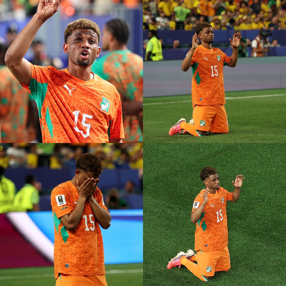 ZaidBalll's tweet photo. 🚨📸 - Amad Diallo praying straight after he scored &amp; at the end of the game.❤️🤲🏽 https://t.co/fpIGXaqYuz