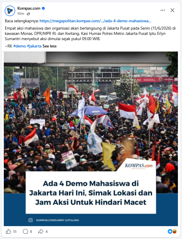 ardisatriawan's tweet photo. Masih lanjut, panjang umur perjuangan

Ingat selalu:
1) Menyalahkan pendemo karena bikin macet ❌
2) Menyalahkan pemerintah inkompeten, sampai rakyat marah sampai demo, jadi bikin macet ✅

Satu lagi:
"Semua aja salah pemerintah"
"Memang ♥️" https://t.co/SSHfjwGHfU