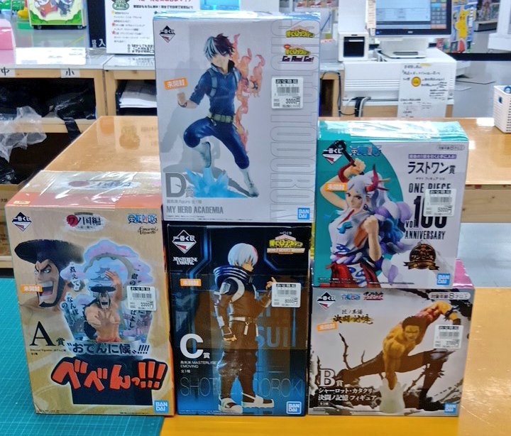 少年系フィギュア買取致しました。 ヒロアカ ワンピース