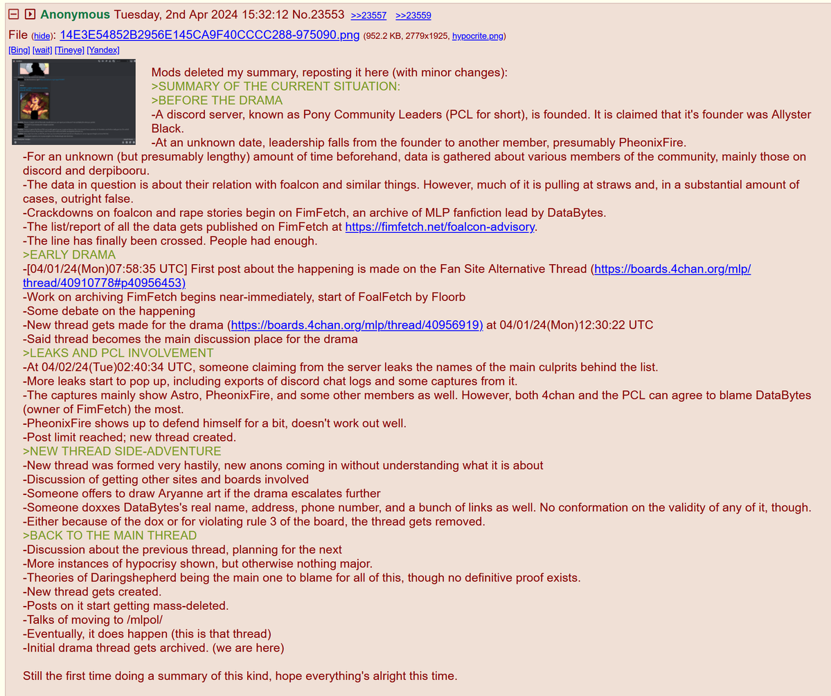 ExposeFoalFront's tweet photo. The leak happened rapidly, within days, shared with those on the list, then posted to 4chan (/mlp/ and related boards). This triggered immediate, intense backlash. Defenders framed it as a "moral crusade," censorship attempt, or overreach by "puritans." https://t.co/hdDIKPyFXV