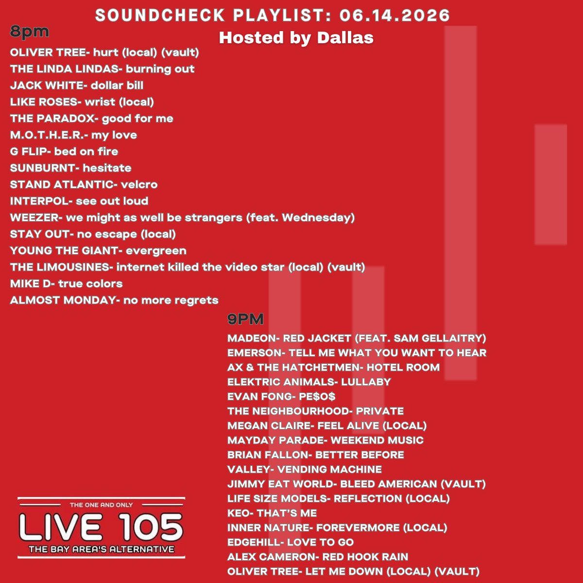LIVE 105 tweet media