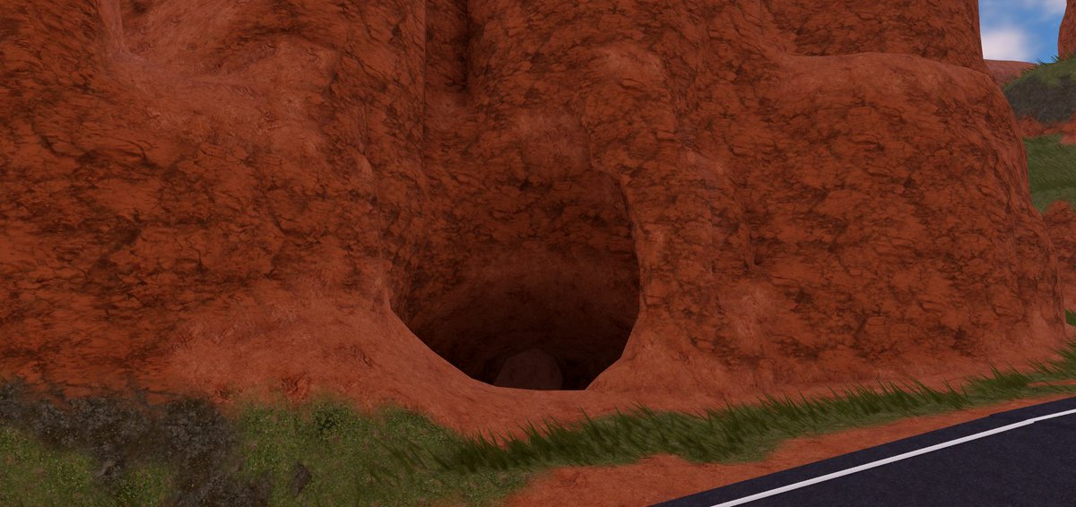 InfoForJB's tweet photo. Smaller Locations! 📌

- Jetpack has a new home, more secluded! 🔥
- A small cave that can be found in the canyons! 👀
- New Gas Station in the canyons, with a dinosaur mascot! 🦕
- New #JailbreakLookout Location! 📸