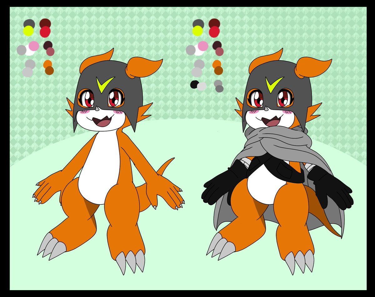 TZoe611's tweet photo. I always wanted to show the different accessories Kokoromon has used in the fic (and now in the possible future), and since she's received so much love, I decided to do it x3

#digimon #デジモン #デジモンクロスウォーズ #xroswars #hunter #shoutmon #gumdramon #damemon #oc https://t.co/fLnczPoFGB