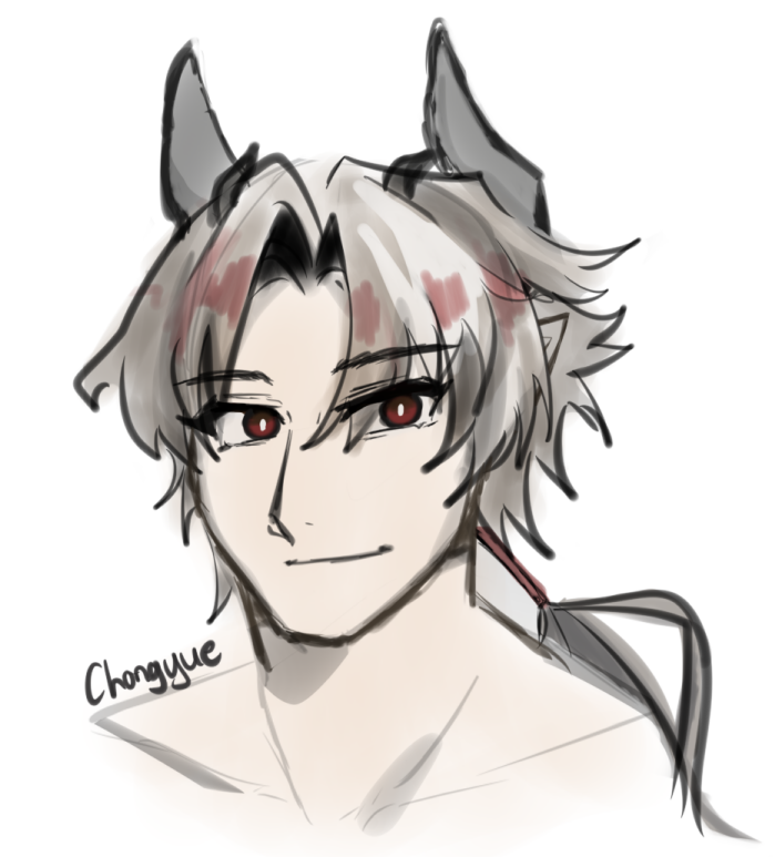 corvinxture's tweet photo. i've been craving fish and chips since yesterday so

anyone up for a 5$ headshot sketch like this? send over thru kofi please #ENVtuber https://t.co/GGITxL9gSv