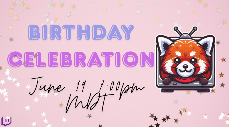 TheCrayShow's tweet photo. 🎉BIRTHDAY STREAM IS OFFICIALLY HAPPENING!!🎉

Come celebrate with me on June 19 at 7:00 pm MDT for chaos, laughs, games, and probably some questionable gameplay decisions.

I’d love to spend my birthday with the Cray Crew 💜

📺 https://t.co/70wLviyRyH

#TwitchStreamer #BirthdayStream #VarietyStreamer #CrayCrew #StreamerCommunity
