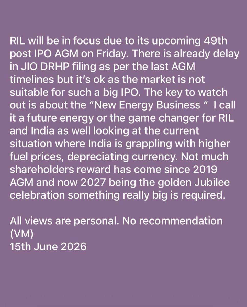 1993VIKASM's tweet photo. #49thAGM
#RIL https://t.co/fjazkzpnsD