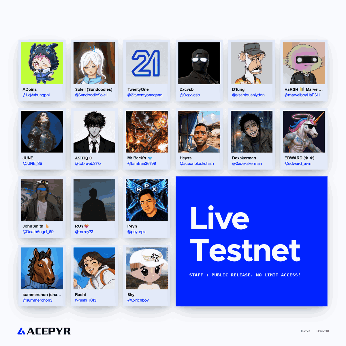 acepyr's tweet photo. Cohort 1 Online, onboarding 1000 more Acepyrians over the next few days. Comment below if you are interested. https://t.co/WckonXSH8L