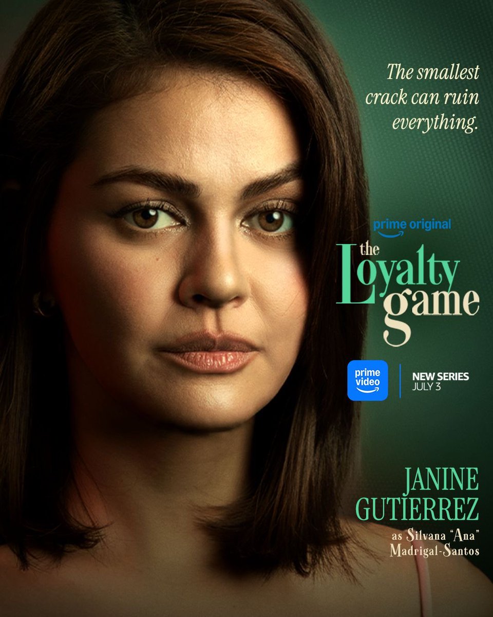 StarCreativesTV's tweet photo. One woman’s doubt can unravel everything hiding deep in the shadows.

#JanineGutierrez is Silvana Madrigal-Santos in #TheLoyaltyGameOnPrime, premiering July 3.

Stream #TheLoyaltyGame exclusively on @primevideoph https://t.co/dGwLxC11cs