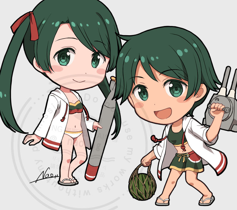 三隈(艦これ) ,最上(艦隊これくしょん) 「フリートドック神戸合わせで、アクリルフィギュア用のイラストを描いたはいいけども、」|ナオ@4/23西海ノ暁60呉のイラスト