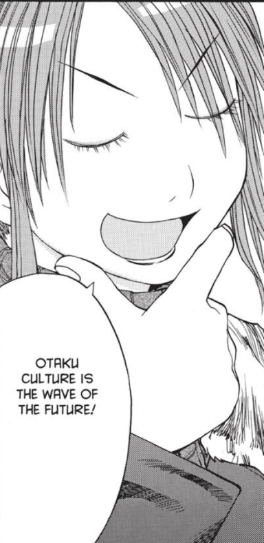 DailyGenshiken's tweet photo. Daily Genshiken #228 ~ "Otaku culture is the wave of the future!" https://t.co/3y51sGDocH