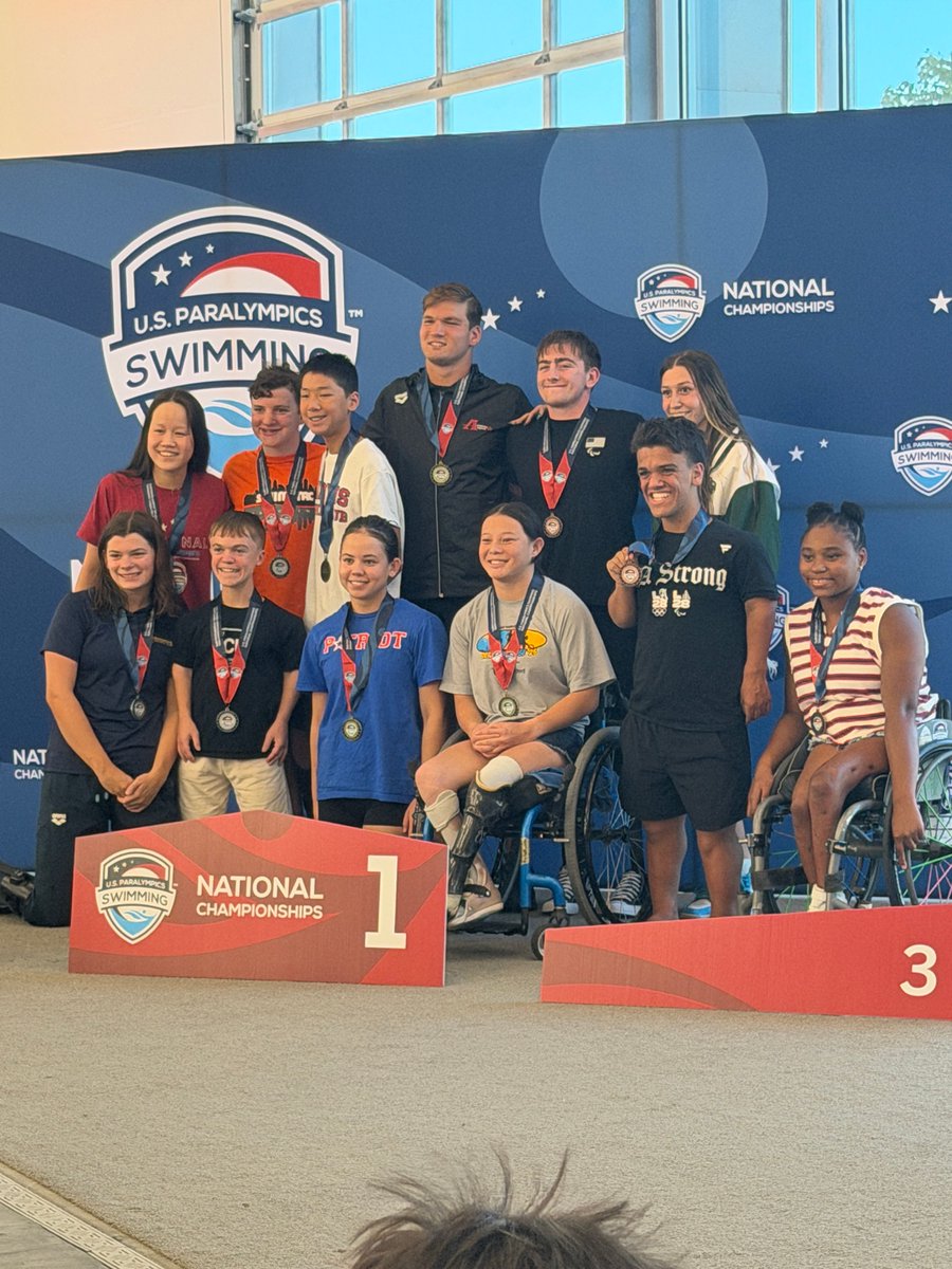 LakeshoreFound's tweet photo. The Typhoons wrapped up their time at the 2026 @usparaswimming National Championships with another great day of competition! Overall, our swimmers recorded 5 new personal records, with Lily competing in the 200 IM relay. She and Lucy all competed in team relays, in which Lily earned the bronze! Congratulations to all our swimmers and coaches on a great Nationals and great season overall!