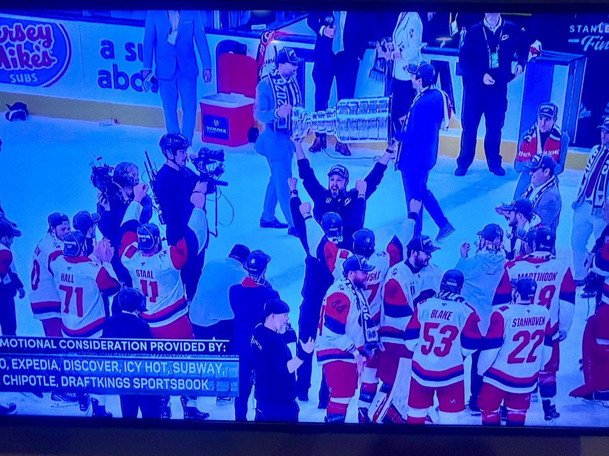 RobbyInc62's tweet photo. The best part of watching the cup getting passed around is when they get to the equipment, training and travel staff.  

Watch the players react when THEY lift it!  These people are among the valuable people in ALL of sports, and everyone that’s worked in sports knows it! https://t.co/kztTotCICh