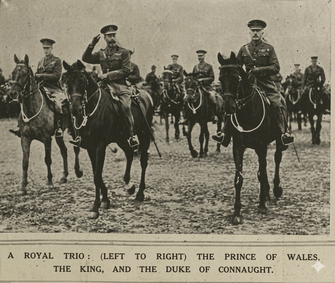 TheWFA's tweet photo. Saturday’s Trooping the Colour honoured the King’s birthday. The largest ever was held in 1919 – eleven guards on parade, in service-dress khaki, the peace not yet signed.

New on the WFA site:
https://t.co/TyHLrWU7kn https://t.co/SN0M0gguOY