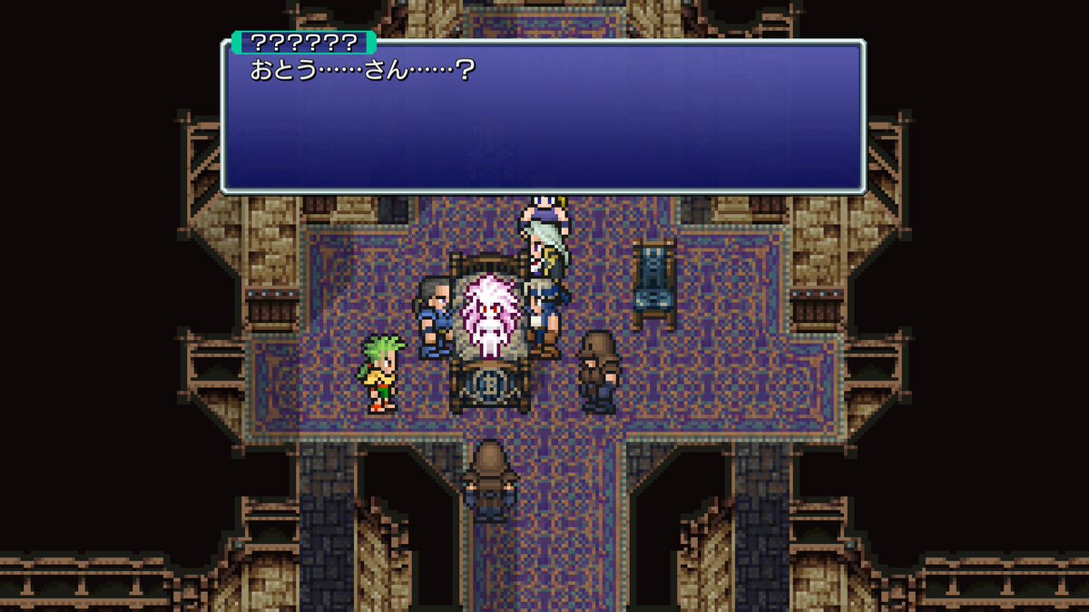 Rusty_Room_RE's tweet photo. #FF6ピクセルリマスター
ＦＦ６ピクリマバグ道中
魔導研究所で得た魔石を持ってゾゾ街へ
魔石を近づけ���と、？？？？？？の記憶が戻る
？？？？？？の出生の秘密、父母の思い出、皇帝ガストラの所業
そして、？？？？？？は自らの名前を取り戻した
？？？？？？改めティナを伴い、一度ナルシェに戻る https://t.co/4DVkkNK9d6