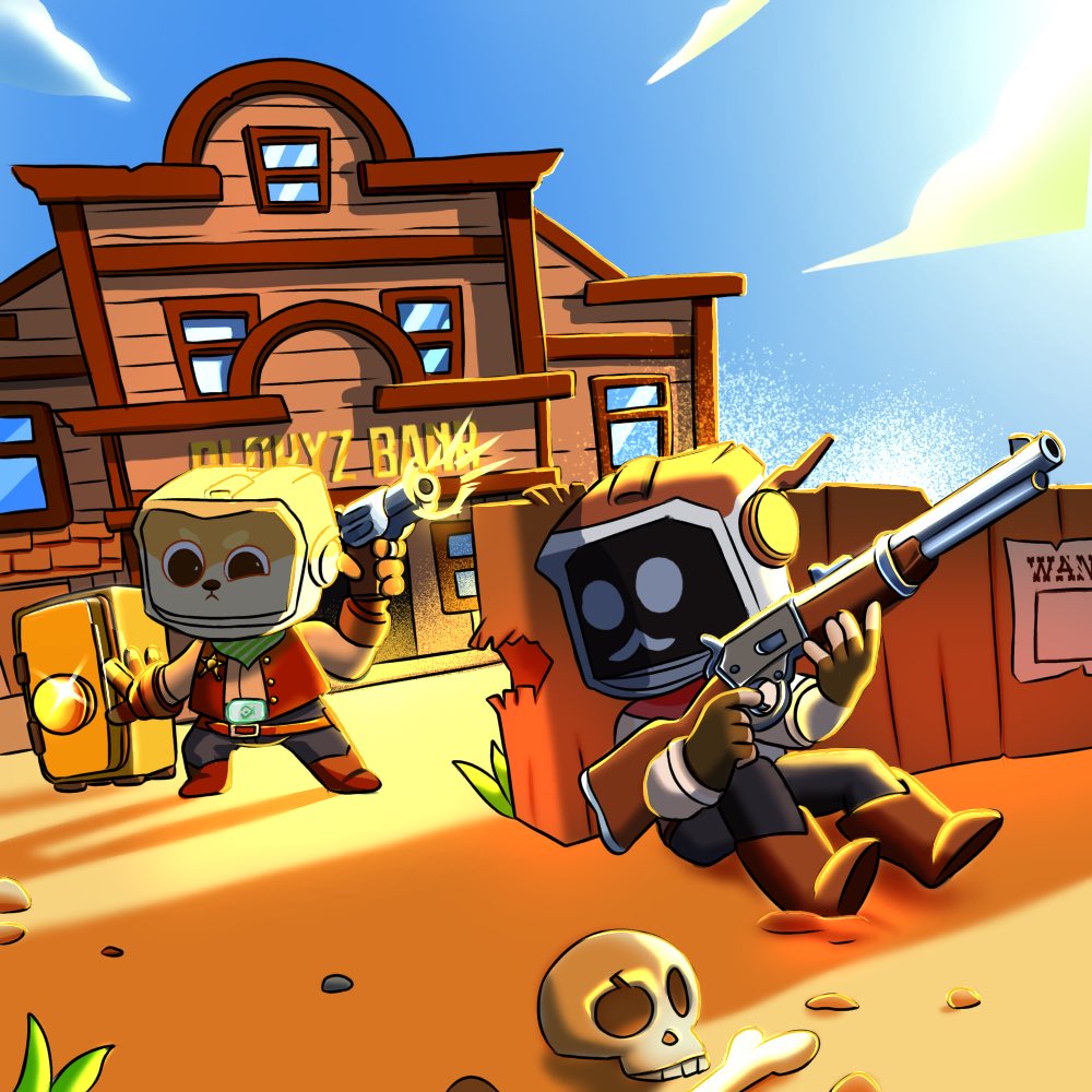 sayitstrue11's tweet photo. OLD WILD WEST

@kucoincom Sheriff Kuku in a stand off with the ol’mate from the west 

This isn’t just any face off, All BLOKYZ are on stake 

My latest piece of art 🖼️ 
@OriginalBlokyz @Ukj1111 @MonkOnTheBlok https://t.co/UZjc5KKqHf
