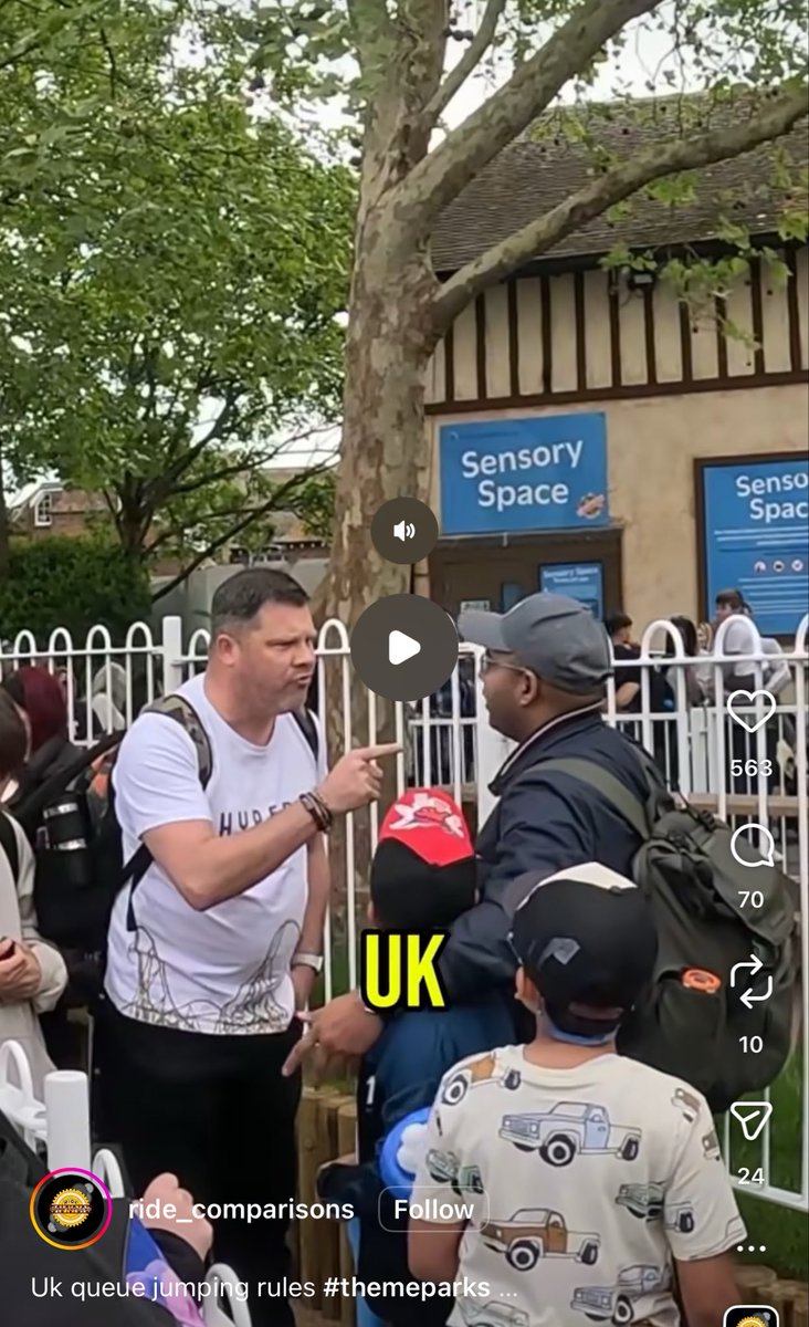 FredTheThoosie's tweet photo. Just seen the most disgustingly racist Instagram reel from a fat decrepit thoosie

Filming innocent Muslims and immigrants enjoying their day at Thorpe park and making baseless accusations of queue jumping and screaming at them in front of their kids

Can anyone identify him!? https://t.co/gRfC1S21NW