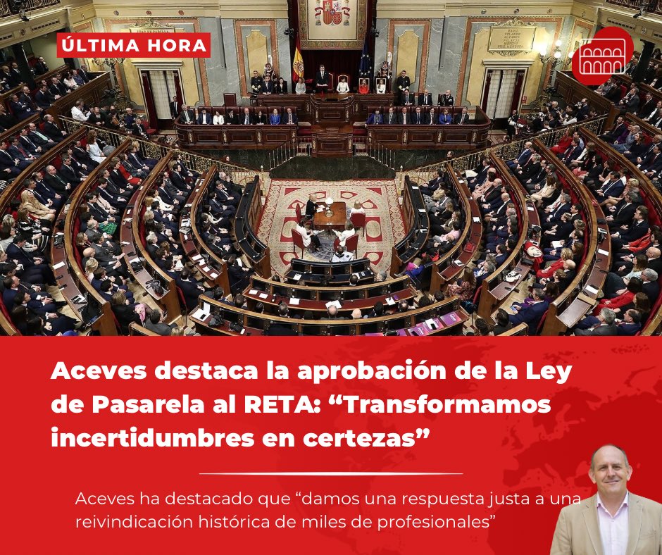 PSOEdeSegovia's tweet photo. La Ley de Pasarela al RETA impulsada por el PSOE supone un avance histórico para miles de profesionales mutualistas.

🔹 Más derechos.
🔹 Más seguridad jurídica.
🔹 Más protección para la jubilación.

🗣️ Transformamos incertidumbres en certezas.

INFO⤵️
https://t.co/8bNaRdCwHs https://t.co/NQ3T7KrfDW