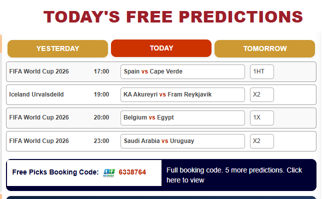 BetPro_360's tweet photo. 🔥 TODAY'S FREE PICKS

🎯 Booking code: 6338764

⚽ Bet now on BetBaba:
 https://t.co/UinXUJT3SX

🌐 For more free tips and VIP picks:
https://t.co/K90qjwAdBr

Japan Germany Amen Brazil Cucurella Happy New Week https://t.co/PWuaPR8DTt