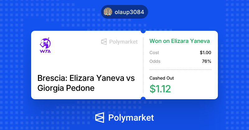 chaster72's tweet photo. I just won on @Polymarket. https://t.co/Z8HWpcqahU https://t.co/a5jPXDzfkm