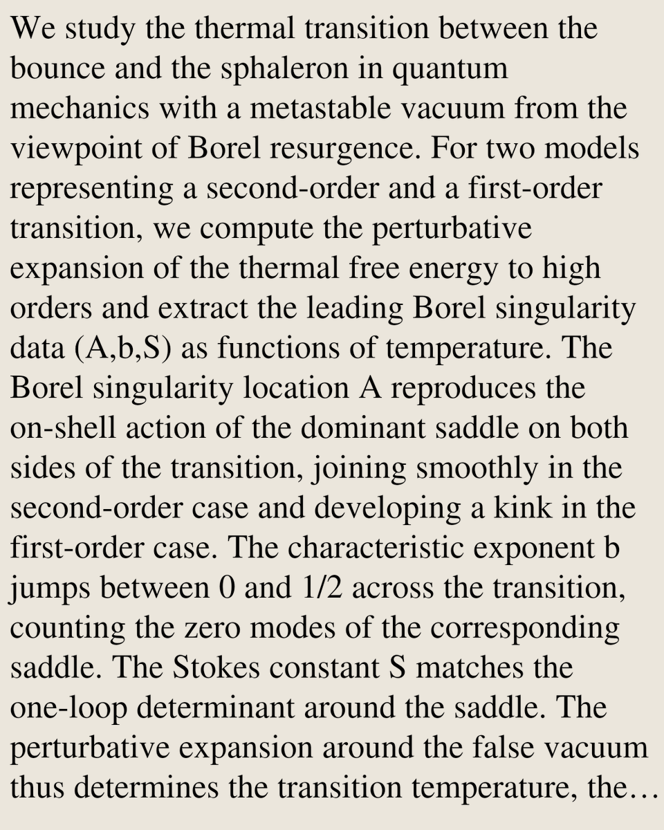 TheoryPapers's tweet photo. Resurgence of the Thermal Transition between Bounce and Sphaleron

Shaun D. Hampton, Kyungsun Lee, Sungjay Lee
https://t.co/HWFOF9D251 [𝚑𝚎𝚙-𝚝𝚑 𝚌𝚘𝚗𝚍-𝚖𝚊𝚝.𝚜𝚝𝚊𝚝-𝚖𝚎𝚌𝚑 𝚑𝚎𝚙-𝚙𝚑 𝚚𝚞𝚊𝚗𝚝-𝚙𝚑] https://t.co/zIEyqoVwmJ