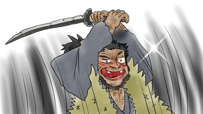 昔のイラスト紹介 福娘童話集昔話37 「彦一シリーズ切れない紙」8 するとそこへ、ちょうど通りかかった立派な武士が二人に声をかけました。 「せっしゃが、立合人になってしんぜる。もし約束をたがえたら、せっしゃが相手になってつかわそう。さあ、両人とも用意をいたせ」