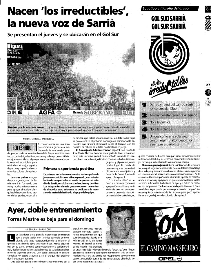 OldRcd's tweet photo. Noviembre de 1993... nacen IRREDUCTIBLES
🗞️ Mundo Deportivo
#RCDE https://t.co/R73wY7dgO3