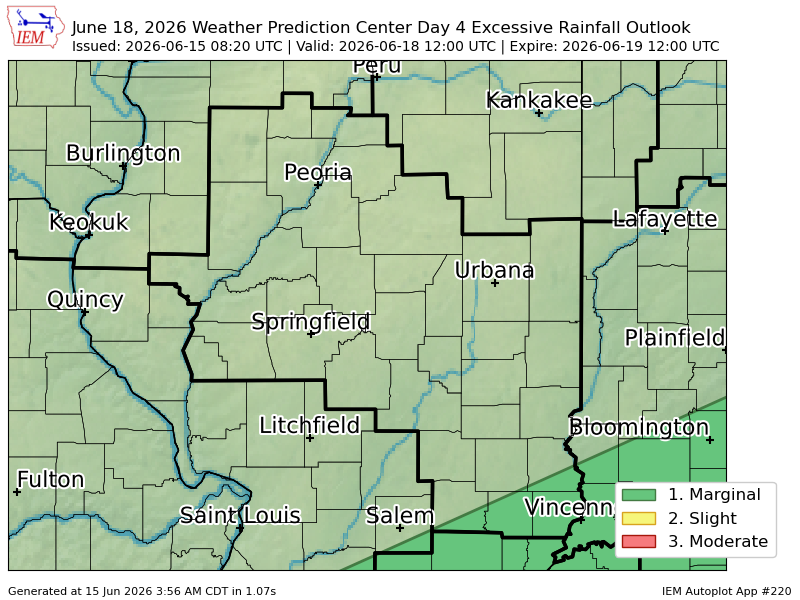 PWNLincoln's tweet photo. WPC issues Day 4 Marginal Risk Excessive Rainfall Outlook at Jun 15, 8:20z for ILX https://t.co/14EgQAVSJv https://t.co/0SQ2ojJ7be