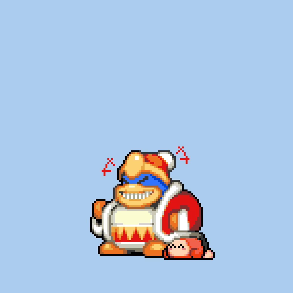 デデデ大王 ,カービィ 「◆ひみつの かくればしょ」|でんでんむりのイラスト