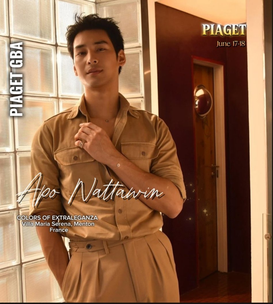 ApoCattawin555's tweet photo. 📝APO NATTAWIN’S EVENT👦🏽

📍Piaget - Colours of Extraleganza 
High jewellry event 💎 
📍17-18 June 2026
📍France    

#PiagetxApo #ApoNattawin @Nnattawin1 https://t.co/WBJ78vsZZX