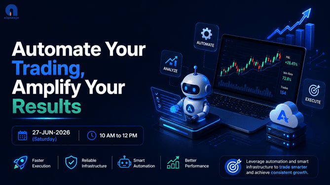 algomojo's tweet photo. 🚀Automate Your Trading, Amplify Your Results!🚀

Take your trading to the next level with the power of automation. 

🎯Join Our Live Demo Session

📅27-JUN-2026 (Saturday) |⏰10 AM – 12 PM

Don't miss this opportunity to transform your trading journey!

https://t.co/HwmGS2l9Fz https://t.co/28TYBYP07F