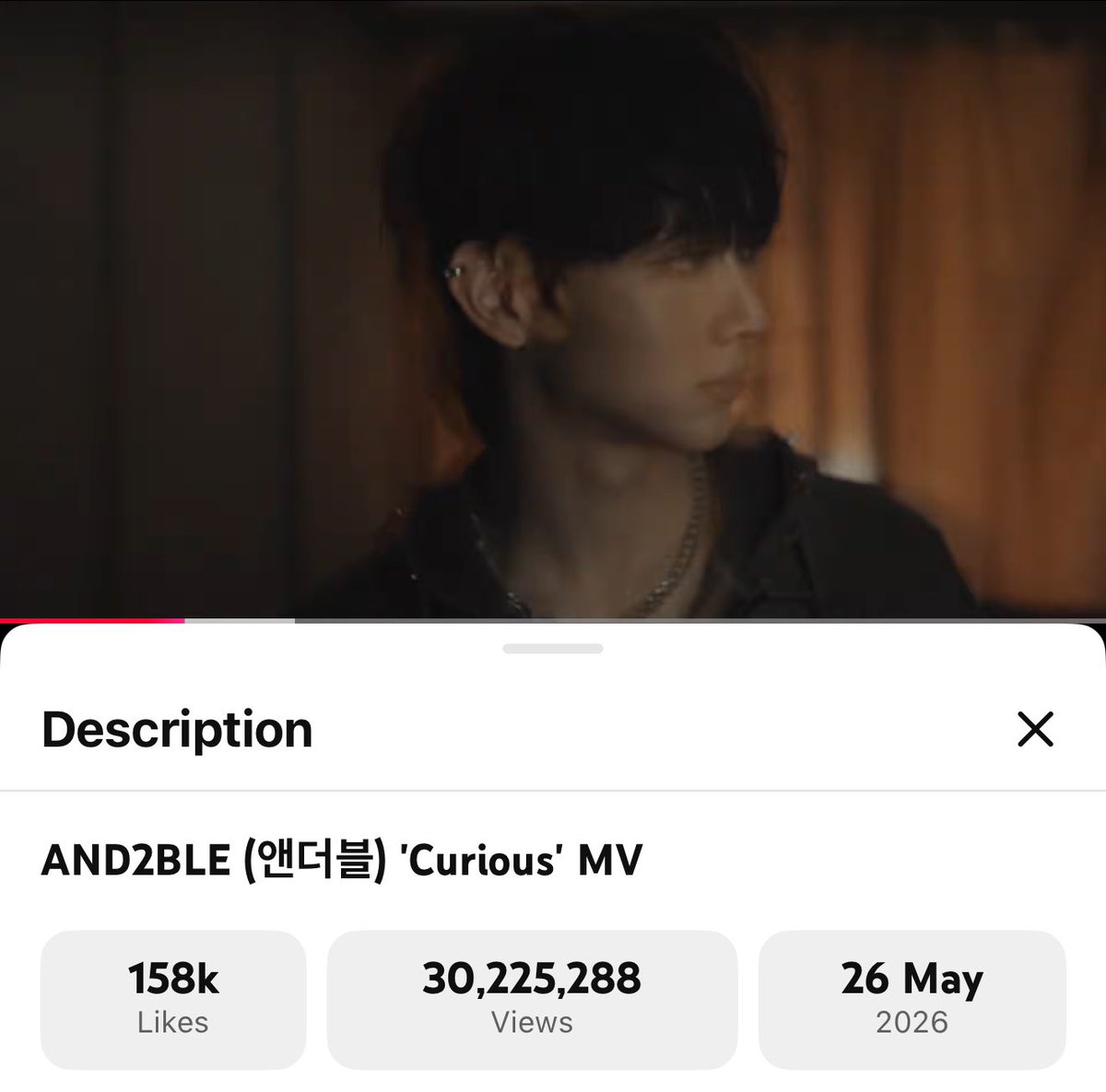 AND2BLE_GLOBAL's tweet photo. [📢] 260615 INFO — AND2BLE's 'CURIOUS' MV has surpassed 30M views on YOUTUBE ! 🎉

🔗 https://t.co/uvYETYAPdW

#AND2BLE #앤더블 https://t.co/3E7pHbL95P